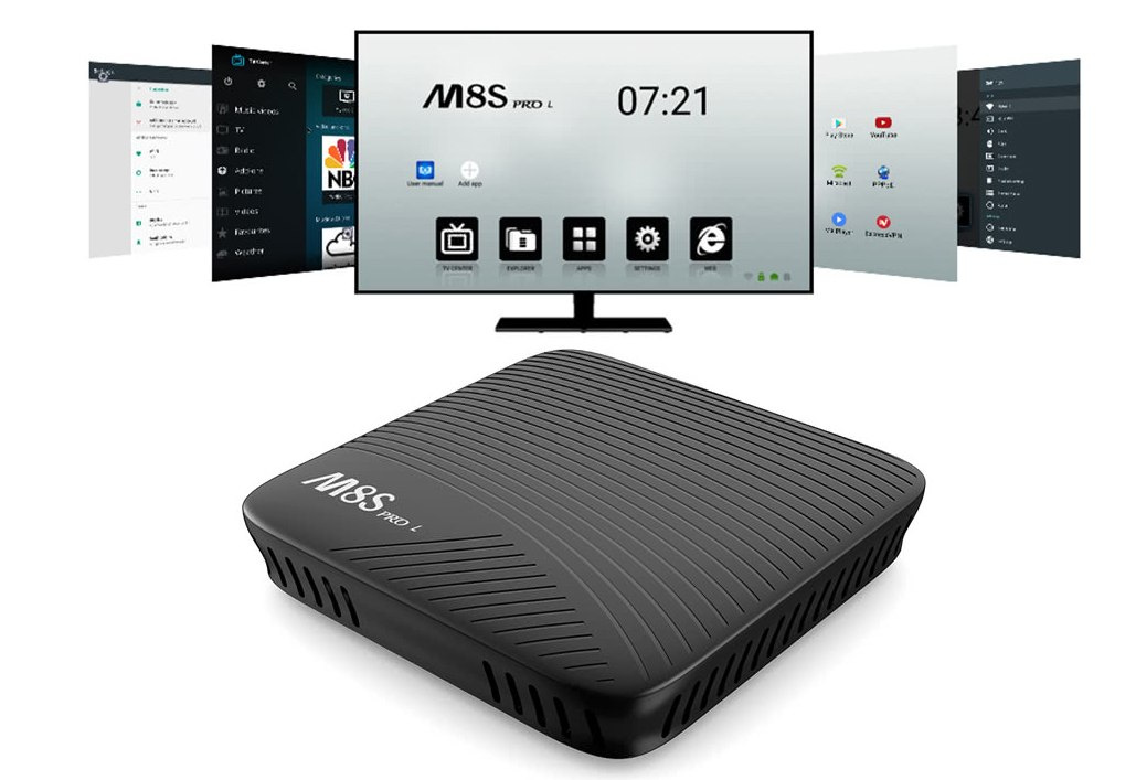 Android Smart TV Box M8S Pro l 3/16GB + klawiatura M8SPROI8