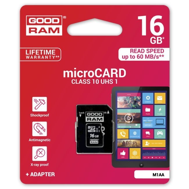 Karta pamięci Goodram 16GB w opakowaniu