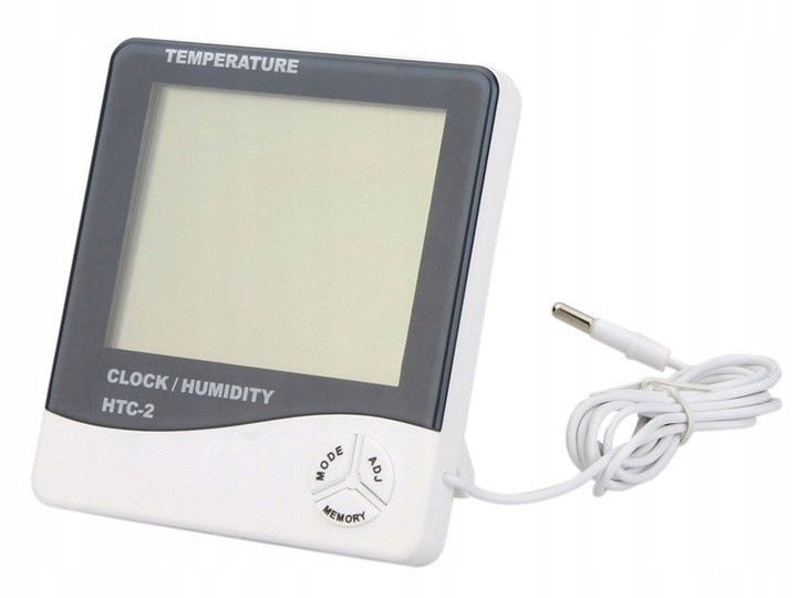 Termometr cyfrowy LCD z termometrem zewnętrznym