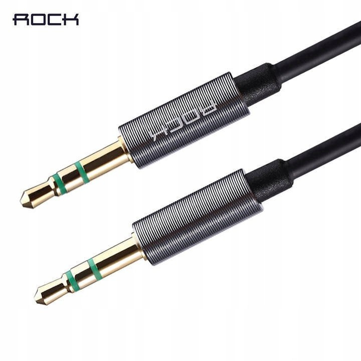 Rock kabel audio minijack 3,5mmx2 1m wytrzymały RAU0509
