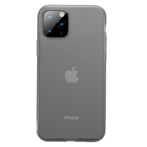 Matowe przezroczyste żelowe etui iPhone 11 Pro czarny