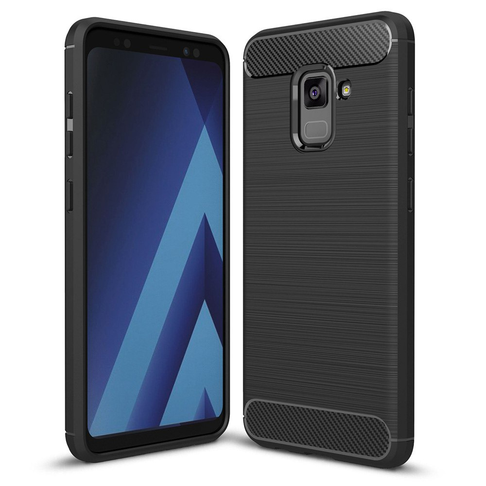 Carbon Case elastyczne etui Samsung Galaxy A8 2018 A530 czarny
