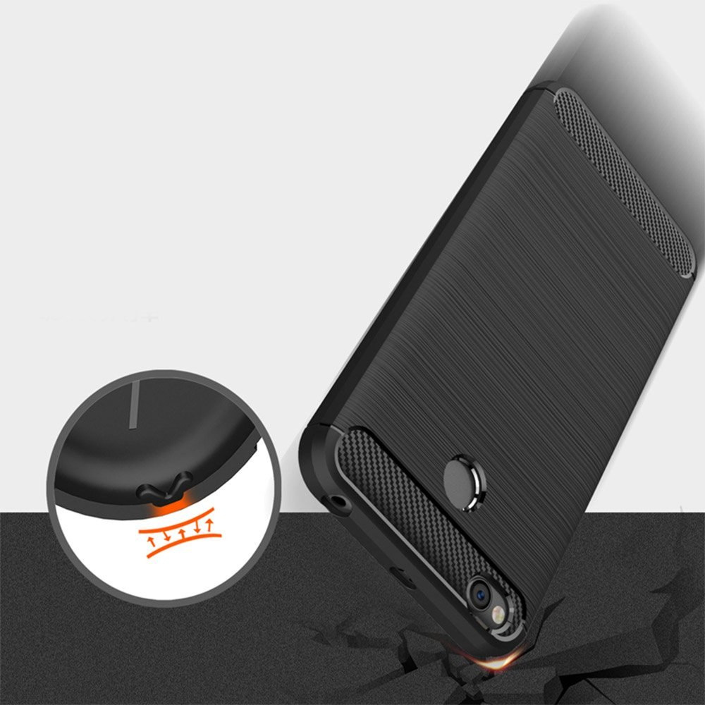 Carbon Case elastyczne etui iPhone 8 Plus/7 Plus czarny