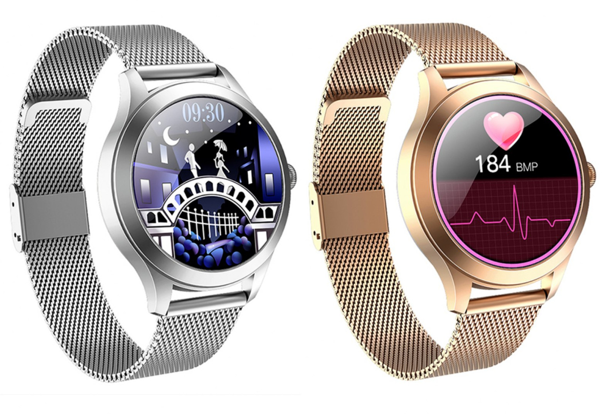 Smartwatche Kw10 Pro w kolorze złotym i srebrnym