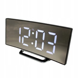Zegar elektroniczny DC01 z funkcją budzika termometr - DC01 LED BIAŁY
