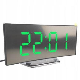 Zegar elektroniczny DC01 z funkcją budzika termometr zielony - DC01-G LED ZIELONY