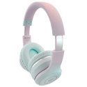 Słuchawki bezprzewodowe Bluetooth mikrofon nauszne różowo-niebieskie NOBITECH BH100