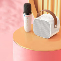Mikrofon Głośnik P2 Zestaw Karaoke Bluetooth Biały