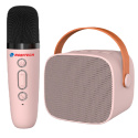 Mikrofon Głośnik P2 Zestaw Karaoke Bluetooth Różowy