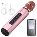 Mikrofon Karaoke NOBITECH K6 różowy Bluetooth głośnik bezprzewodowy