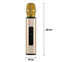 Mikrofon Karaoke K6 Bluetooth głośnik bezprzewodowy złoty K6