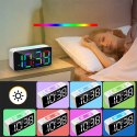 Zegar elektroniczny NOBITECH DC06 kolorowy cyfrowy LED kolorowy RGB alarm