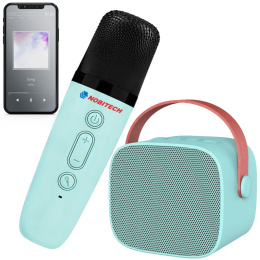 Mikrofon Głośnik P2 Zestaw Karaoke Bluetooth Niebieski