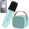 Mikrofon głośnik NOBITECH P2 zestaw karaoke Bluetooth niebieski