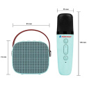 Mikrofon Głośnik NOBITECH P2 Zestaw Karaoke Bluetooth Niebieski