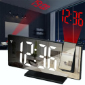 Zegar elektroniczny NOBITECH DC05 biały cyfrowy budzik alarm projektor
