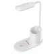 Lampka na biurko biurkowa ładowarka indukcyjna przybornik biała HT-513-B