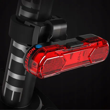 Lampka rowerowa tylna LED USB akumulatorowa 4 tryby + kabel BL03