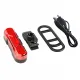 Lampka rowerowa tylna LED USB akumulatorowa 4 tryby + kabel BL03
