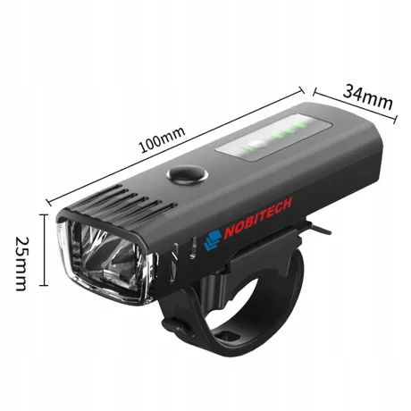 Lampka rowerowa przednia tylna LED USB zestaw BL01+BL03