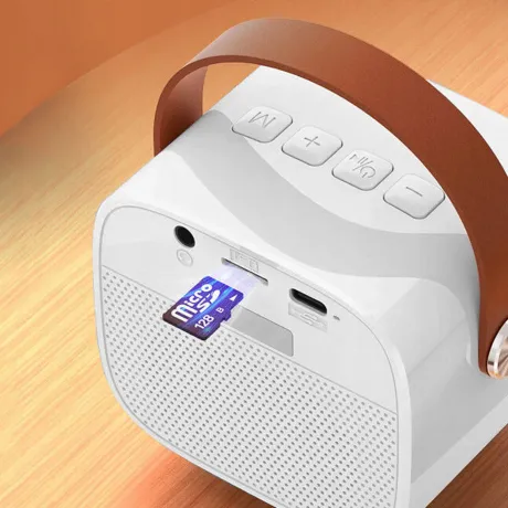 Mikrofon dla dzieci bezprzewodowy z głośnikiem biały P2-B