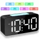 Budzik zegar elektroniczny czarny RGB LED DC06-CZ