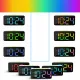 Budzik zegar elektroniczny czarny RGB LED DC06-CZ