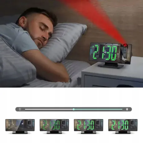 Budzik zegar elektroniczny z projektorem LED DC05-Z
