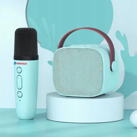 Mikrofon dla dzieci bezprzewodowy z głośnikiem niebieski P2-N