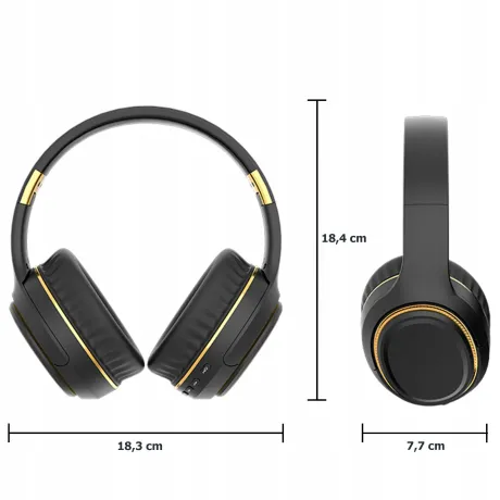 Słuchawki bezprzewodowe Bluetooth khaki H6-K