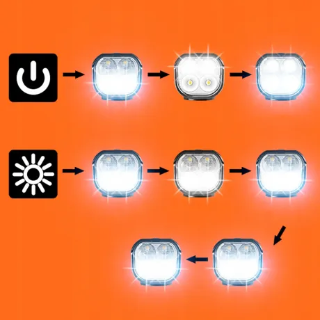 Lampka rowerowa LED USB przednia klakson przód dzwonek z powerbank BL05