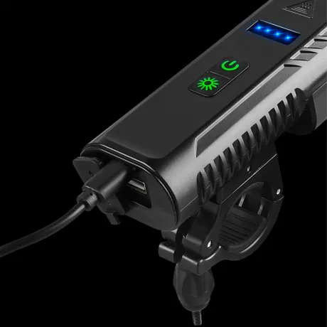 Lampka rowerowa LED USB przednia klakson przód dzwonek z powerbank BL05