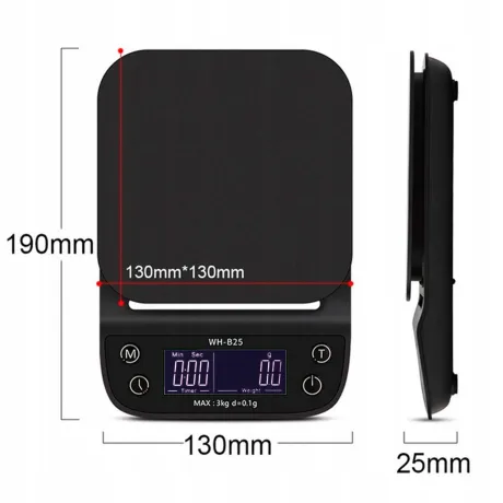 Waga kuchenna 3kg do parzenia kawy WH-B25