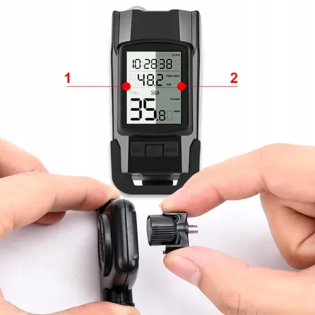 Lampka rowerowa przednia z licznikiem dzwonek klakson 3w1 przód LED USB BL04