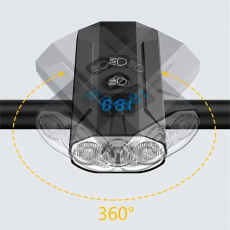 Lampka rowerowa przednia + tylna USB zestaw BL07+BL03
