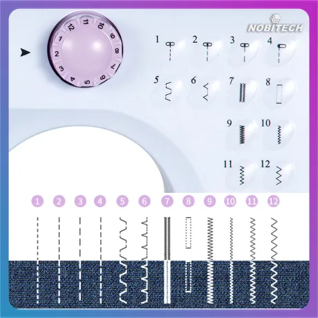 Maszyna do szycia mała 12 ściegów SM-505A