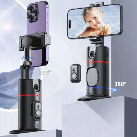 Automatyczny uchwyt na telefon obrotowy 360 czujnik ruchu statyw P02