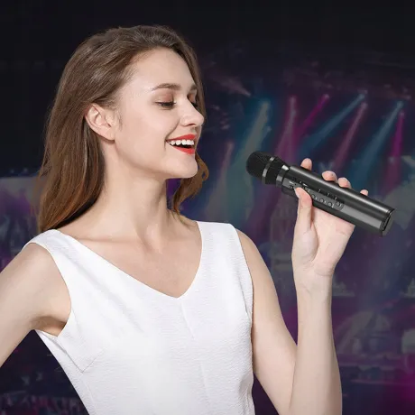 Mikrofon karaoke Bluetooth M6-R różowy