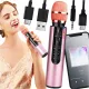 Mikrofon karaoke Bluetooth M6-R różowy
