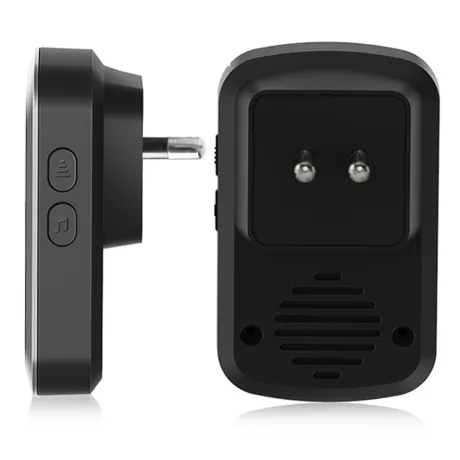 Dzwonek bezprzewodowy do drzwi furtki wodoodporny DB01-CZ czarny
