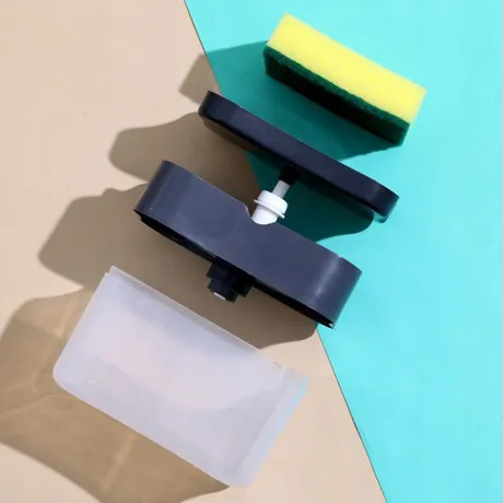 Dozownik do płynu do naczyń mydła z gąbką 385ml 07076