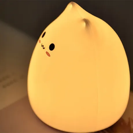 Lampka nocna dla dzieci LED kolory RGB dotykowa silikonowa 12263