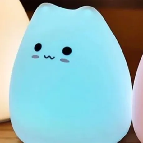 Lampka nocna dla dzieci LED kolory RGB dotykowa silikonowa 12263