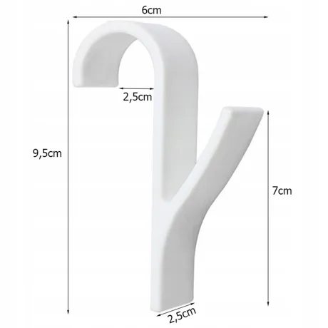 Wieszak na grzejnik łazienkowy haczykI na ręcznik 2 sztuki 01756_B