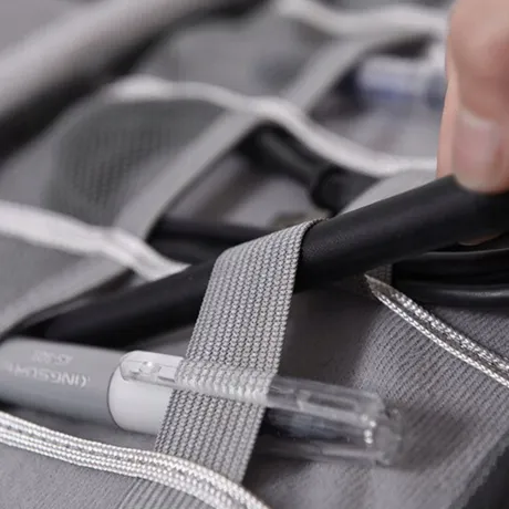 Organizer na kable torba z przegródkami na rzepy 01898