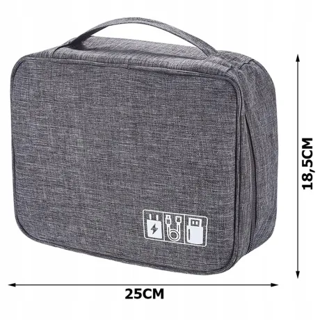 Organizer na kable torba z przegródkami na rzepy 01898