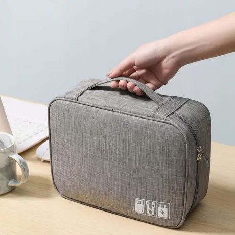 Organizer na kable torba z przegródkami na rzepy 01898