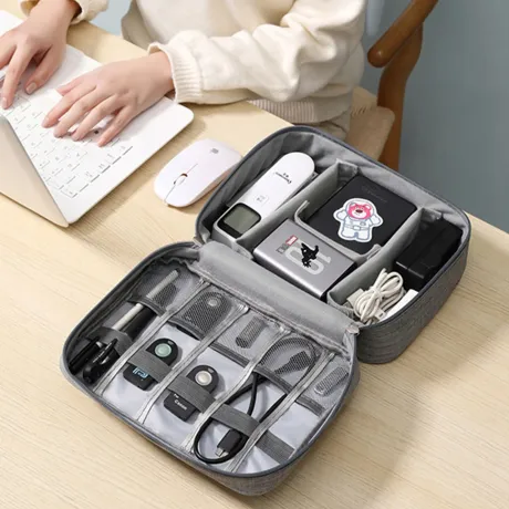 Organizer na kable torba z przegródkami na rzepy 01898