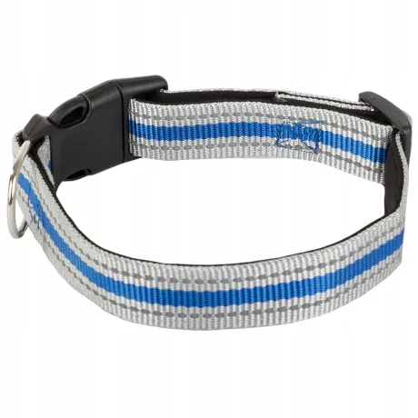 Obroża dla psa odblaskowa materiałowa regulowana S 19363
