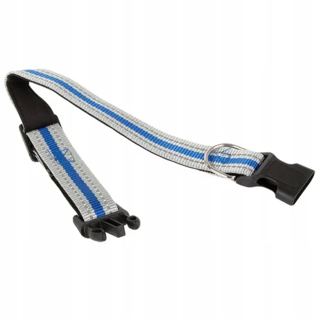 Obroża dla psa odblaskowa materiałowa regulowana S 19363